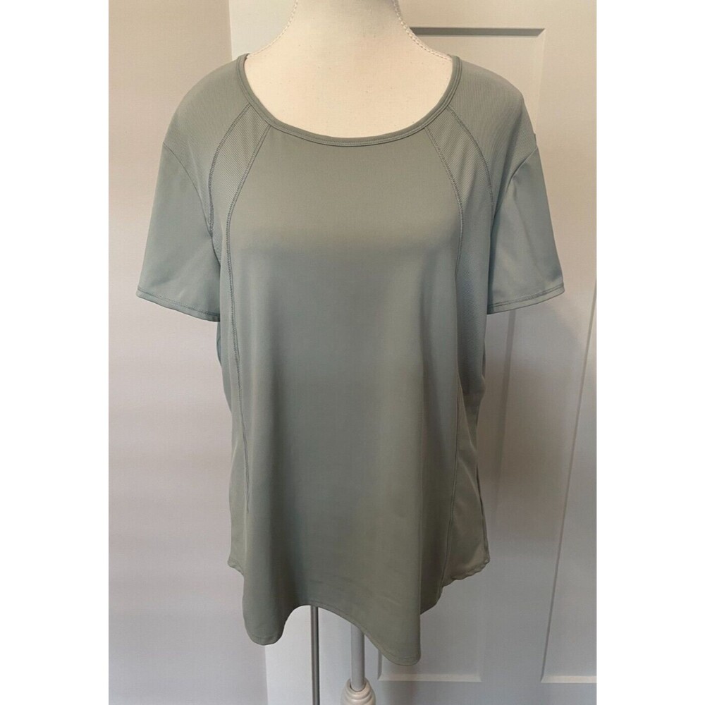 SPYDER ACTIVE Womens TOP Short Sleeve GREEN Size XL